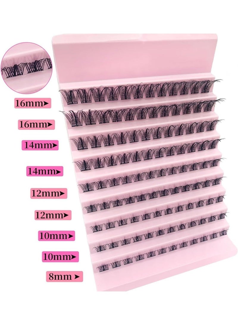 ChicAbode Lash Clusters 108 Pcs Eyelash Extension D Curl Individual Lashes Wispy Cluster Lashes Natural Look 8-16MM Manga Eyelash Cluster DIY Lash Extension at Home - Image 2